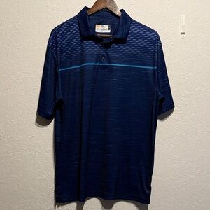 Nicklaus Dark Blue StayDri Performance Polo Shirt Men’s Large Golf Moisture Wick